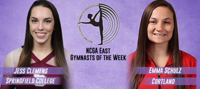 Clemens and Schulz Earn NCGA East Gymnast of the Week Honors